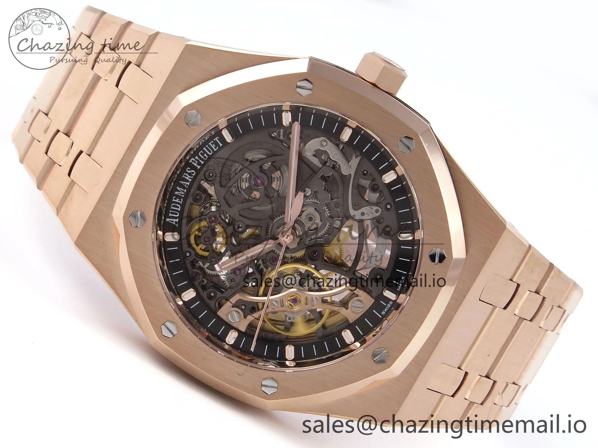 Royal Oak 41mm Openworked 15407 RG THBF 1:1 Best Edition on RG Bracelet SA3132 V2