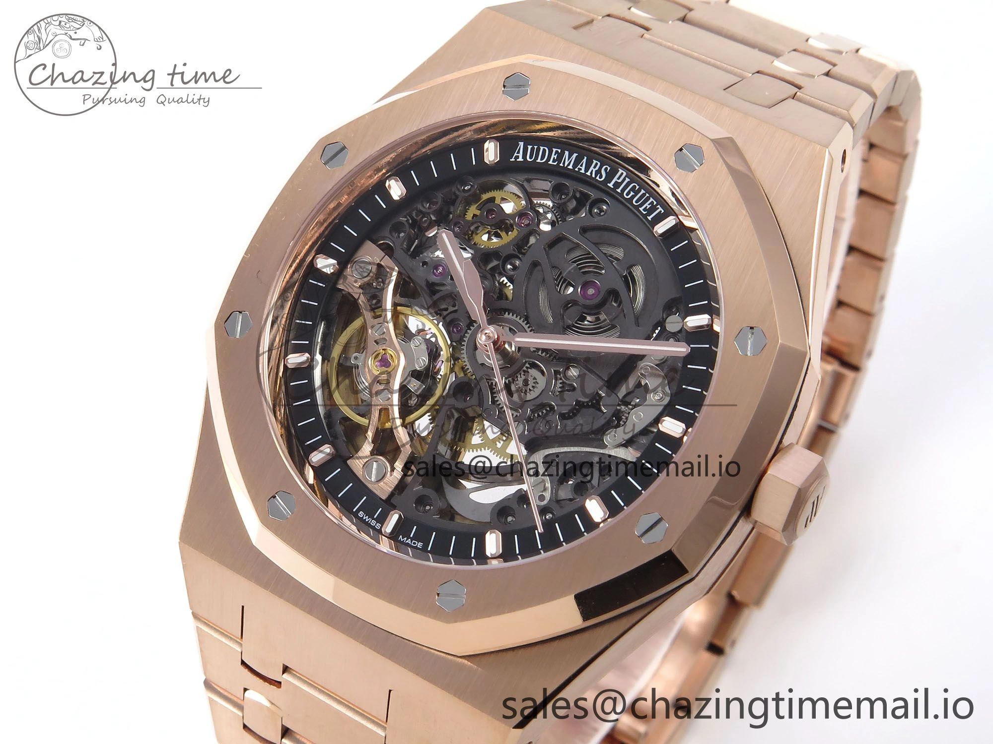 Royal Oak 41mm Openworked 15407 RG THBF 1:1 Best Edition on RG Bracelet SA3132 V2