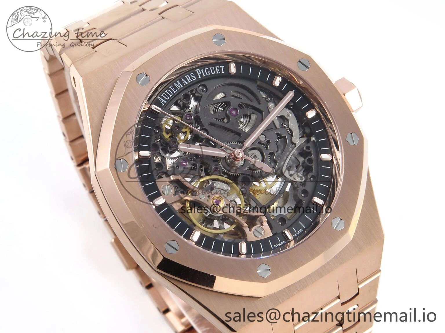 Royal Oak 41mm Openworked 15407 RG THBF 1:1 Best Edition on RG Bracelet SA3132 V2