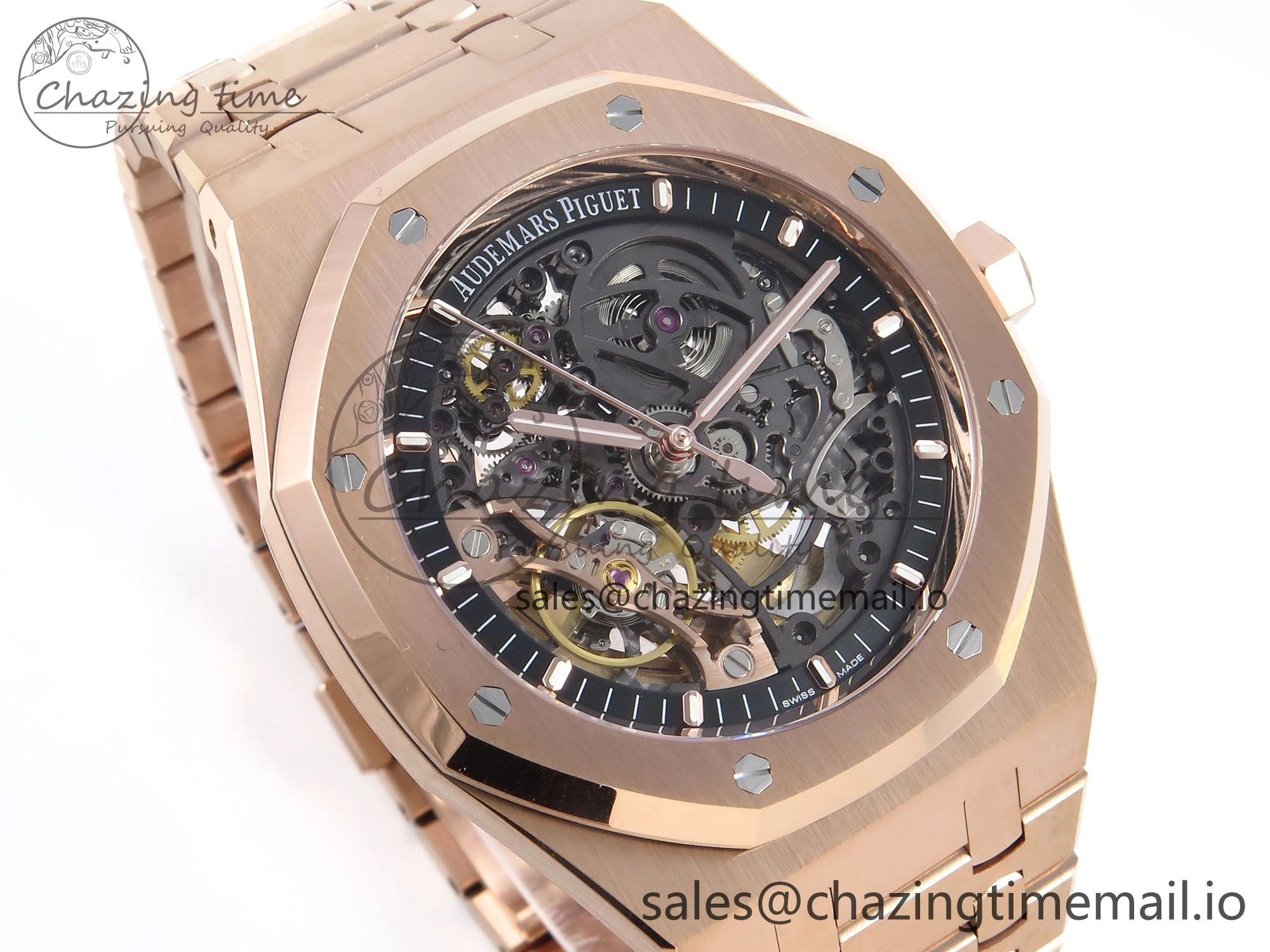 Royal Oak 41mm Openworked 15407 RG THBF 1:1 Best Edition on RG Bracelet SA3132 V2