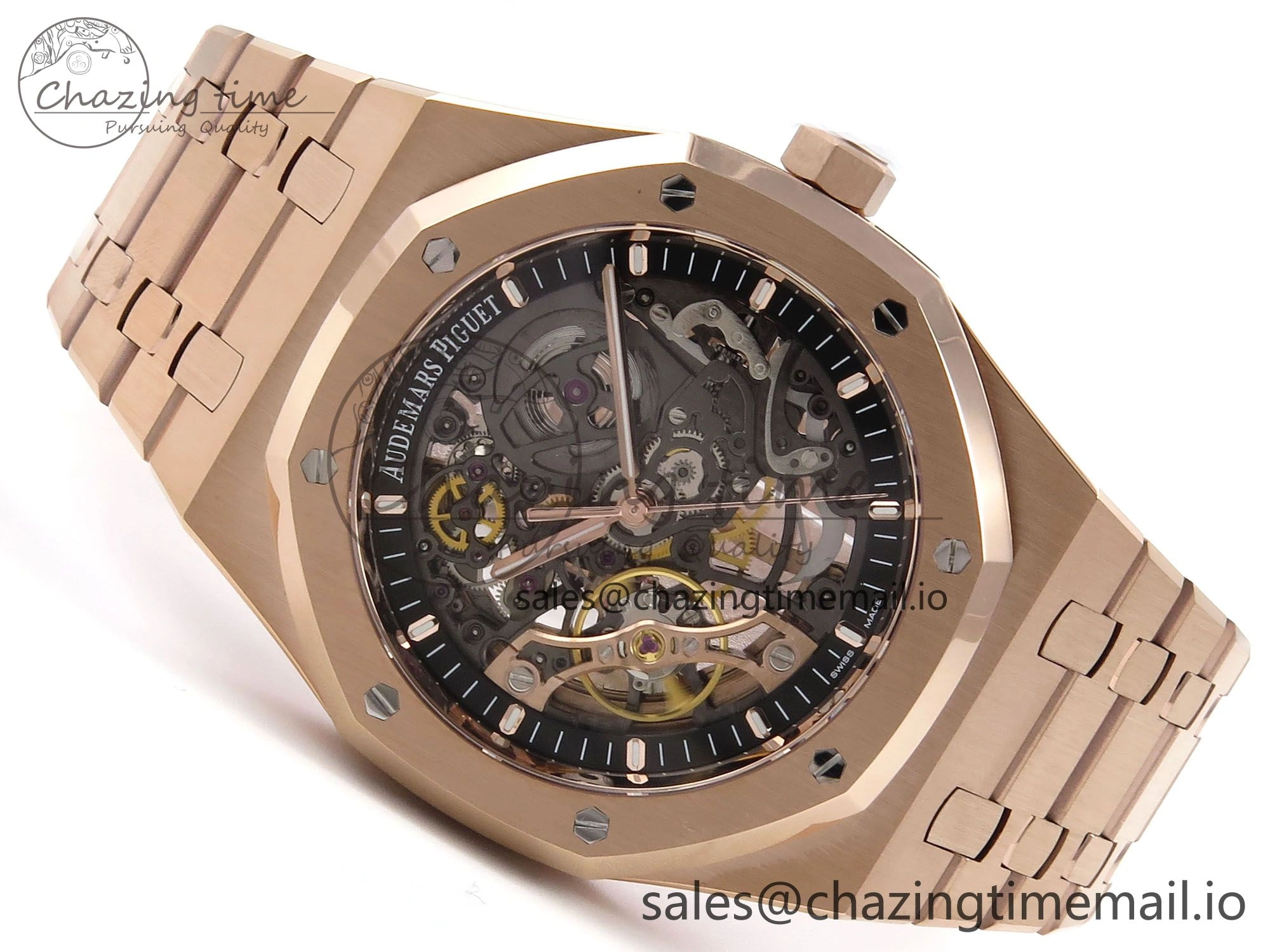 Royal Oak 41mm Openworked 15407 RG THBF 1:1 Best Edition on RG Bracelet SA3132