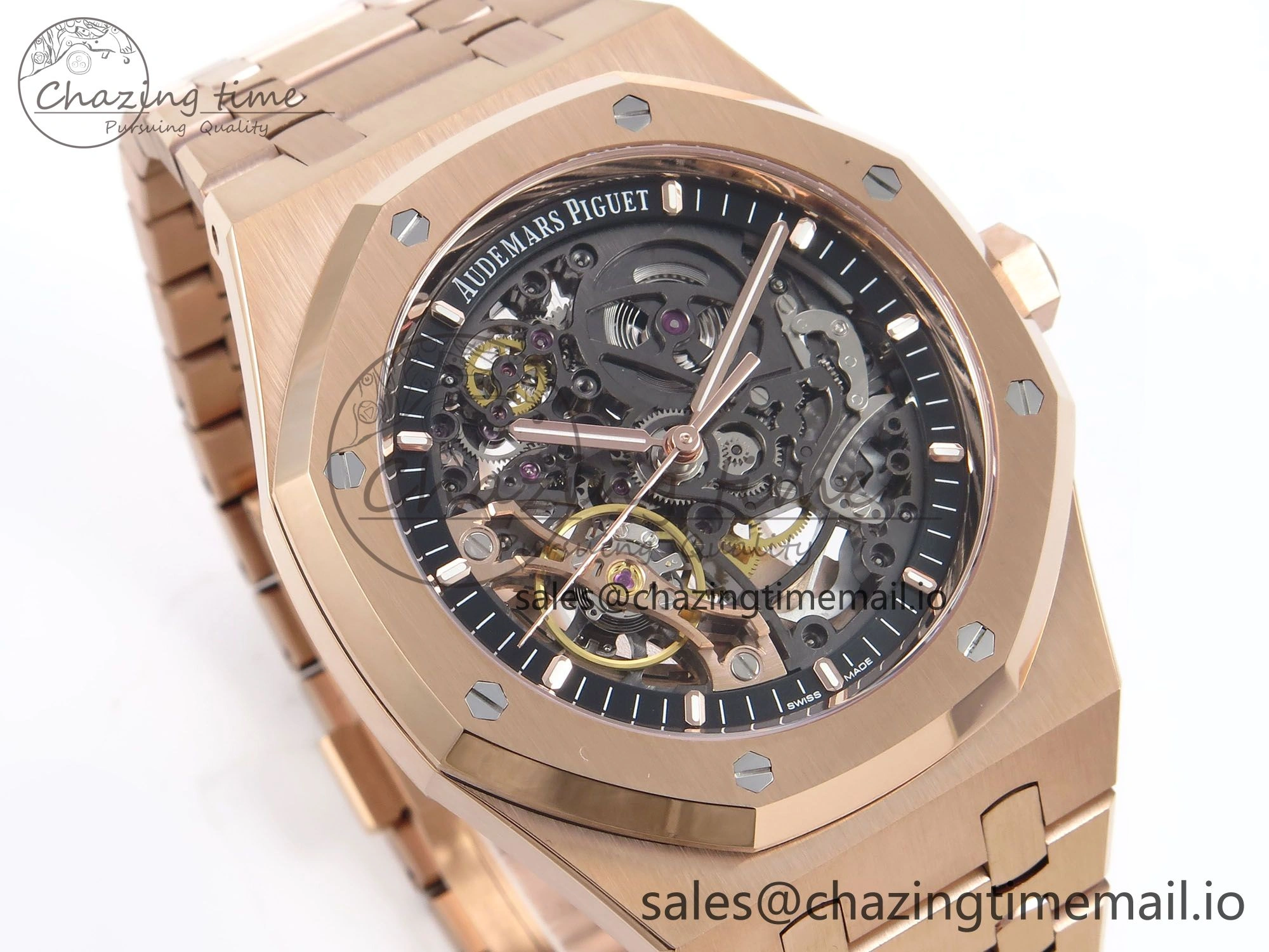Royal Oak 41mm Openworked 15407 RG THBF 1:1 Best Edition on RG Bracelet SA3132