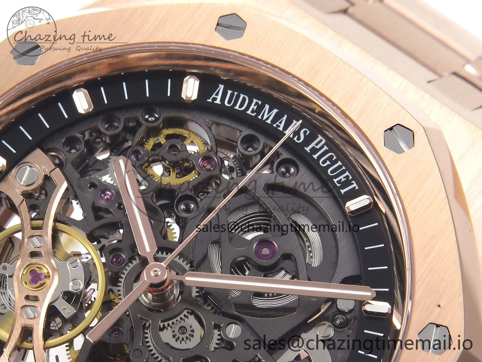 Royal Oak 41mm Openworked 15407 RG THBF 1:1 Best Edition on RG Bracelet SA3132