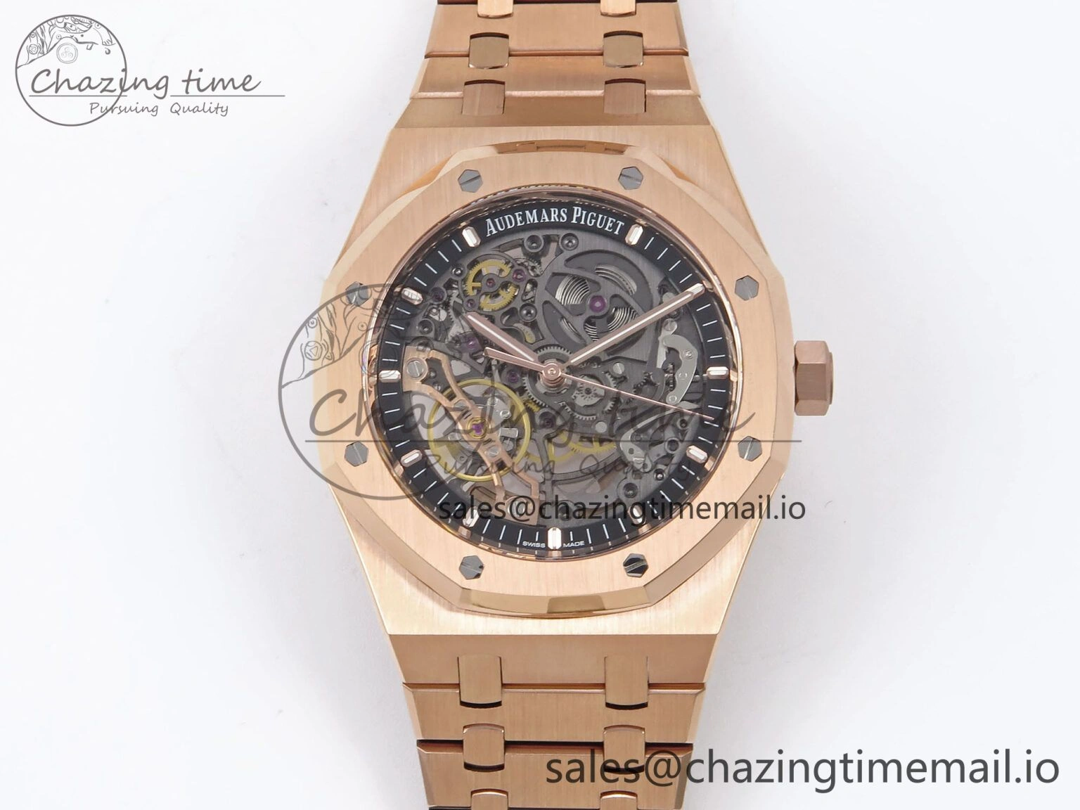 Royal Oak 41mm Openworked 15407 RG THBF 1:1 Best Edition on RG Bracelet SA3132