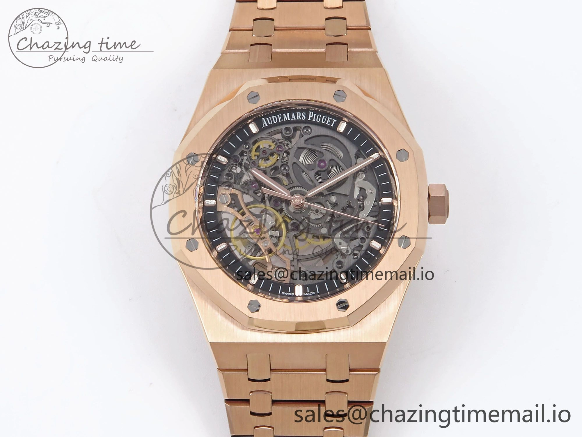 Royal Oak 41mm Openworked 15407 RG THBF 1:1 Best Edition on RG Bracelet SA3132