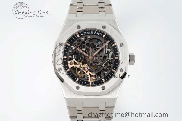 Royal Oak 41mm Openworked 15407 SS APSF 1:1 Best Edition on SS Bracelet A3132