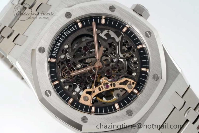 Royal Oak 41mm Openworked 15407 SS APSF 1:1 Best Edition on SS Bracelet A3132