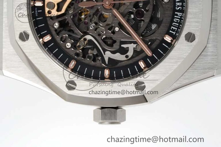 Royal Oak 41mm Openworked 15407 SS APSF 1:1 Best Edition on SS Bracelet A3132