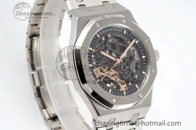 Royal Oak 41mm Openworked 15407 SS APSF 1:1 Best Edition on SS Bracelet A3132