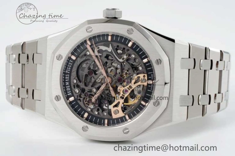 Royal Oak 41mm Openworked 15407 SS APSF 1:1 Best Edition on SS Bracelet A3132