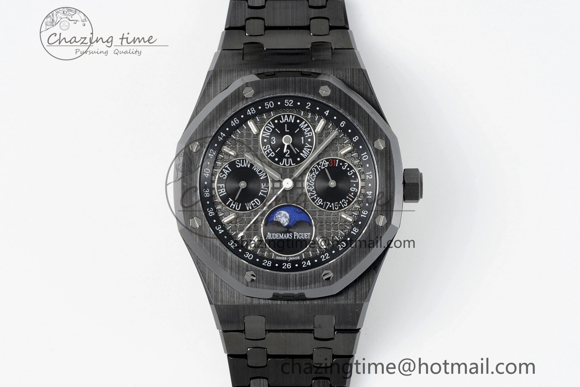 Royal Oak 41mm Perpetual Calendar Black Ceramic APSF1:1 Best Edition Black Dial on Ceramic Bracelet A5134