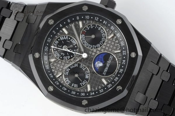 Royal Oak 41mm Perpetual Calendar Black Ceramic APSF1:1 Best Edition Black Dial on Ceramic Bracelet A5134