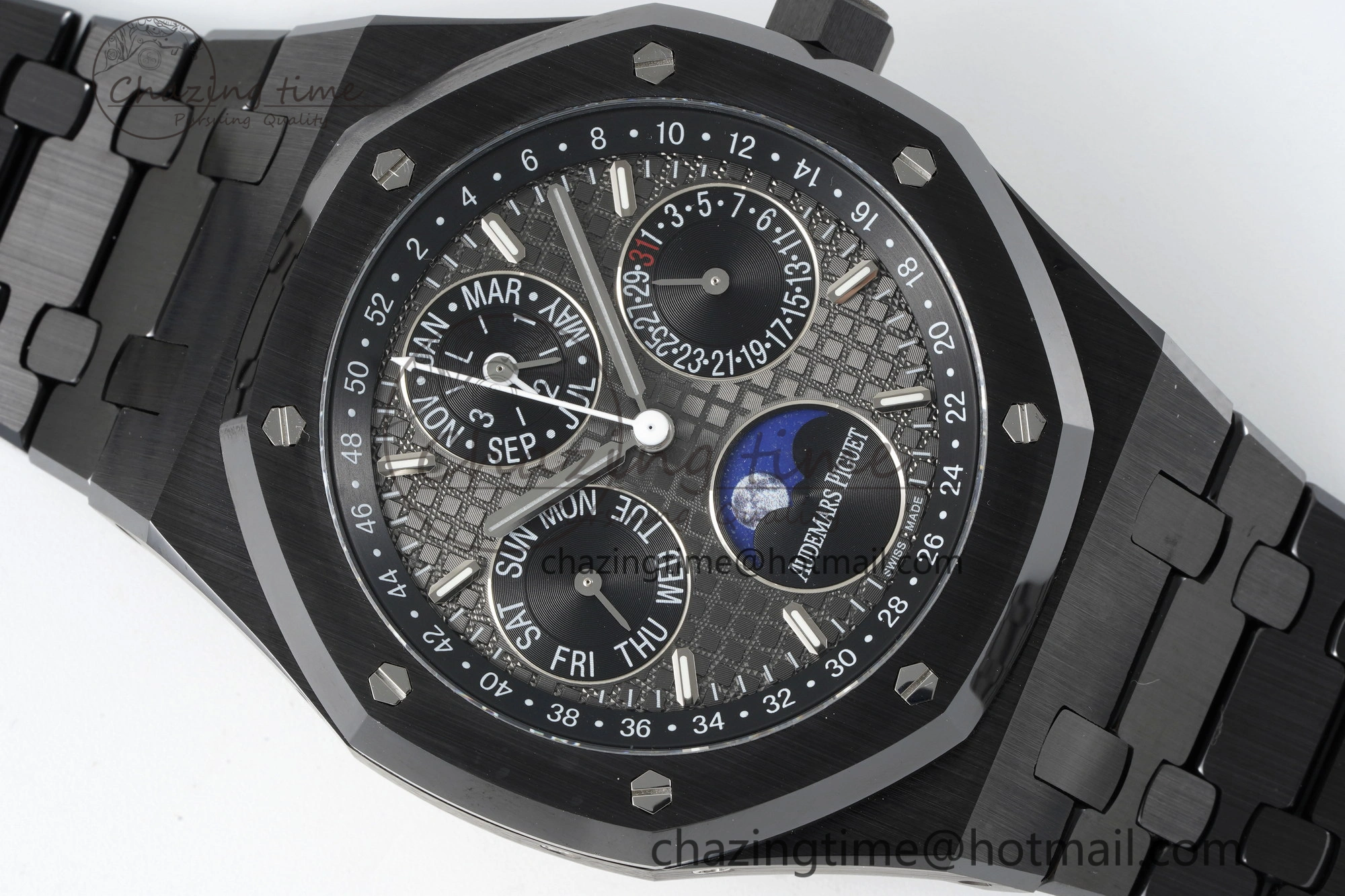 Royal Oak 41mm Perpetual Calendar Black Ceramic APSF1:1 Best Edition Black Dial on Ceramic Bracelet A5134