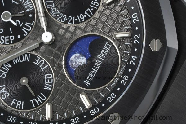 Royal Oak 41mm Perpetual Calendar Black Ceramic APSF1:1 Best Edition Black Dial on Ceramic Bracelet A5134