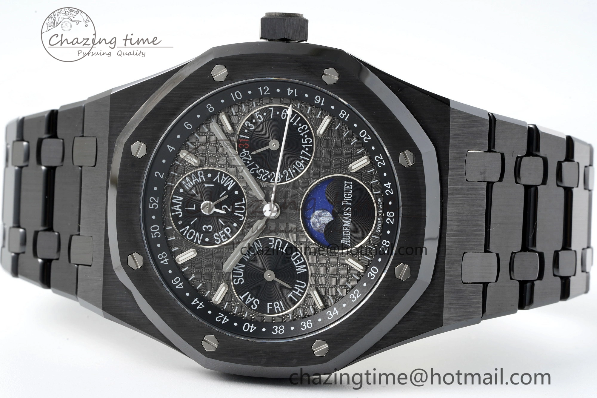 Royal Oak 41mm Perpetual Calendar Black Ceramic APSF1:1 Best Edition Black Dial on Ceramic Bracelet A5134