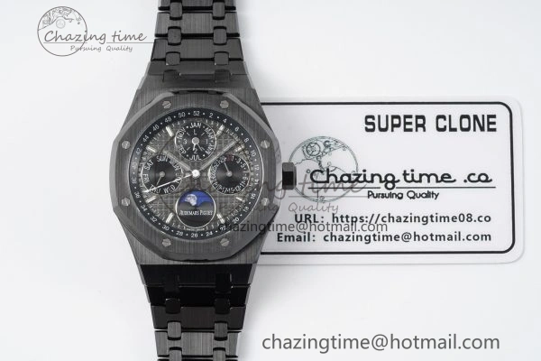 Royal Oak 41mm Perpetual Calendar Black Ceramic APSF1:1 Best Edition Black Dial on Ceramic Bracelet A5134