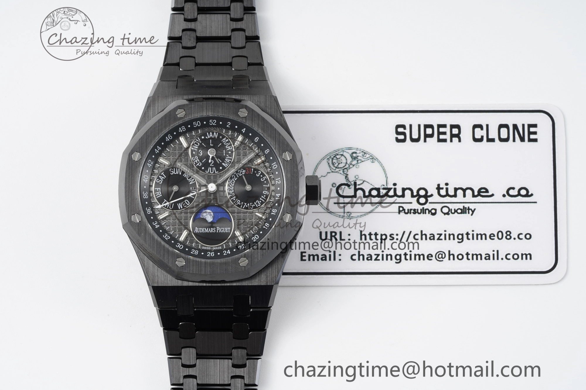 Royal Oak 41mm Perpetual Calendar Black Ceramic APSF1:1 Best Edition Black Dial on Ceramic Bracelet A5134