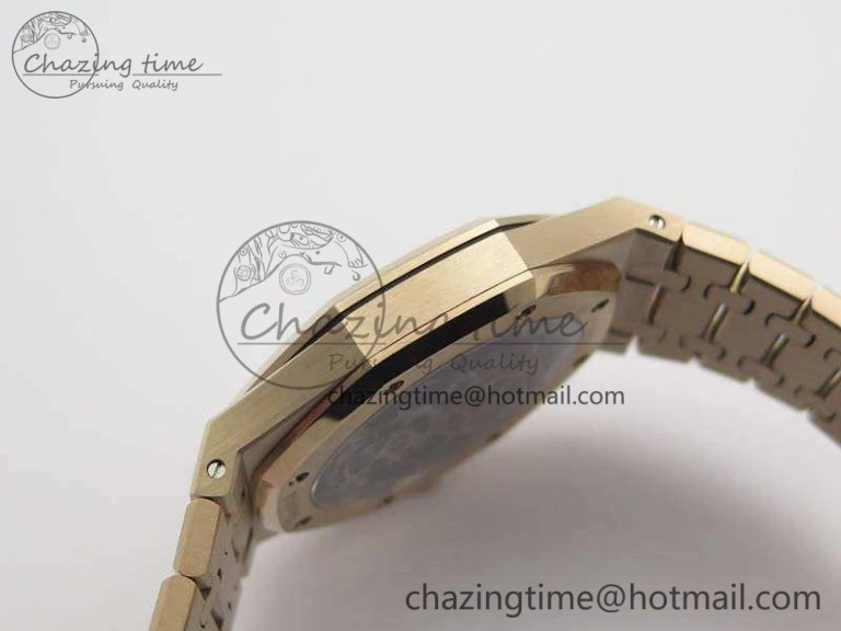 Royal Oak 41mm RG CY Best Edition Skeleton Dial On RG Bracelet FLYING TOURBY (Free Leather Strap)