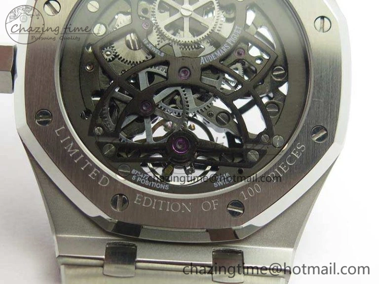 Royal Oak 41mm SS CY Best Edition Skeleton Dial On SS Bracelet FLYING TOURBY