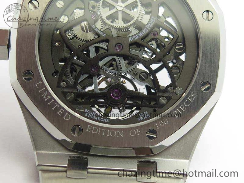 Royal Oak 41mm SS CY Best Edition Skeleton Dial On SS Bracelet FLYING TOURBY