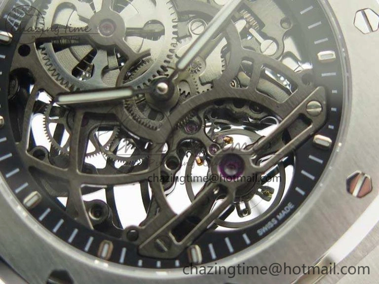 Royal Oak 41mm SS CY Best Edition Skeleton Dial On SS Bracelet FLYING TOURBY