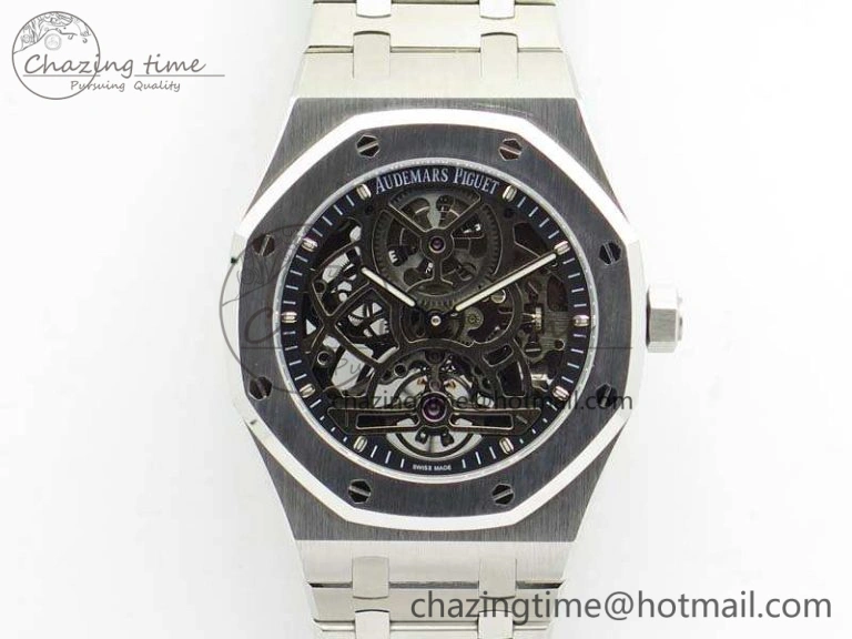 Royal Oak 41mm SS CY Best Edition Skeleton Dial On SS Bracelet FLYING TOURBY