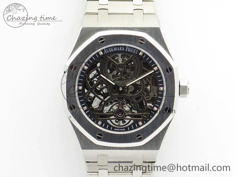 Royal Oak 41mm SS CY Best Edition Skeleton Dial On SS Bracelet FLYING TOURBY