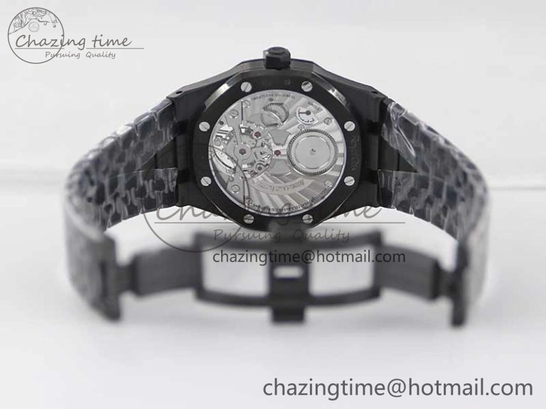 Royal Oak 41mm Tourbillon DLC R8 Best Edition Black Dial on DLC Bracelet V2