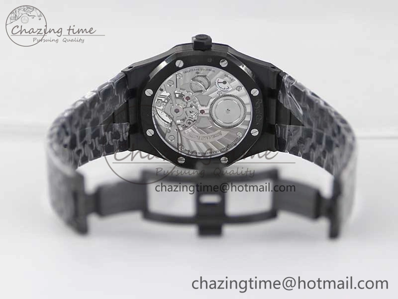 Royal Oak 41mm Tourbillon DLC R8 Best Edition Black Dial on DLC Bracelet V2