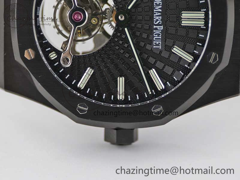 Royal Oak 41mm Tourbillon DLC R8 Best Edition Black Dial on DLC Bracelet V2