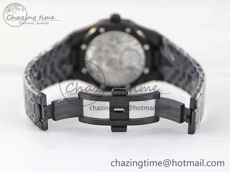 Royal Oak 41mm Tourbillon DLC R8 Best Edition Black Dial on DLC Bracelet V2