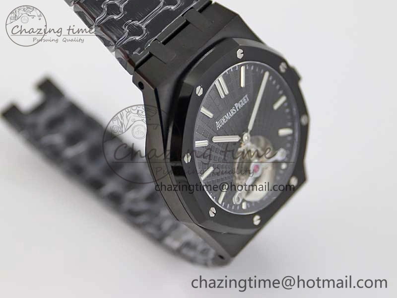 Royal Oak 41mm Tourbillon DLC R8 Best Edition Black Dial on DLC Bracelet V2