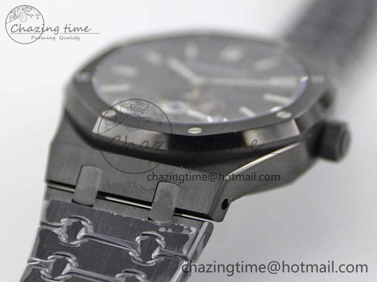 Royal Oak 41mm Tourbillon DLC R8 Best Edition Black Dial on DLC Bracelet V2