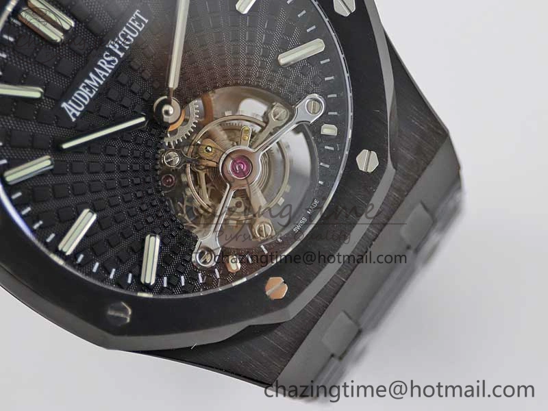 Royal Oak 41mm Tourbillon DLC R8 Best Edition Black Dial on DLC Bracelet V2