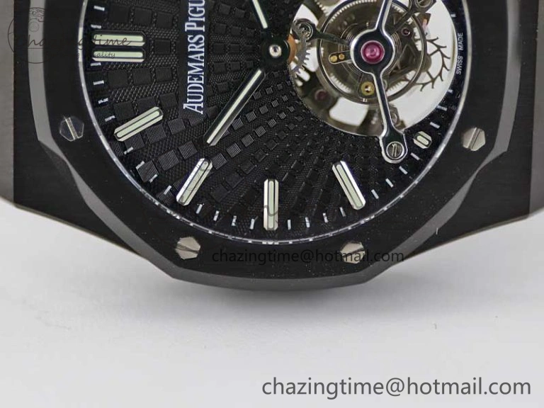 Royal Oak 41mm Tourbillon DLC R8 Best Edition Black Dial on DLC Bracelet V2