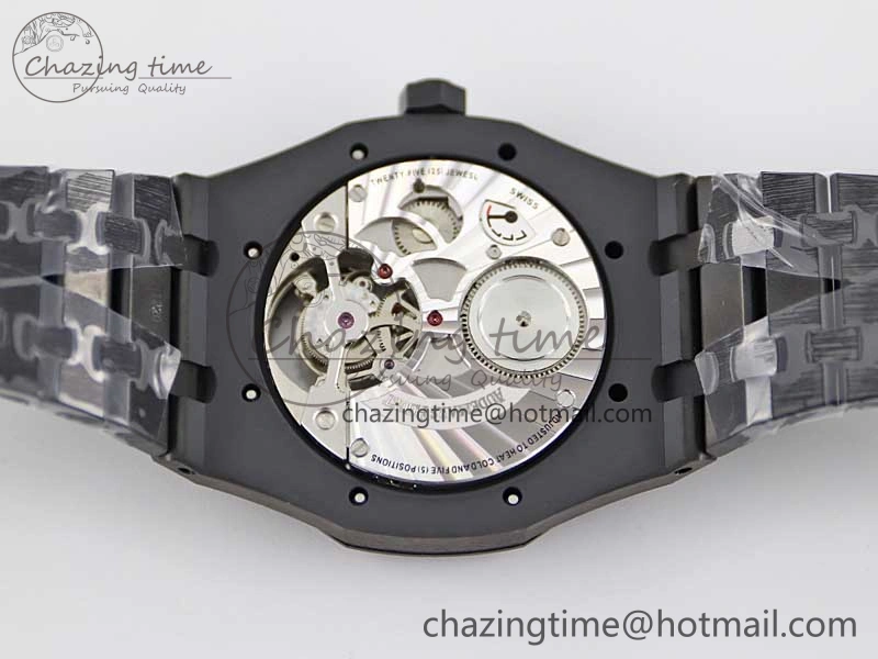 Royal Oak 41mm Tourbillon DLC R8 Best Edition Black Dial on DLC Bracelet V2