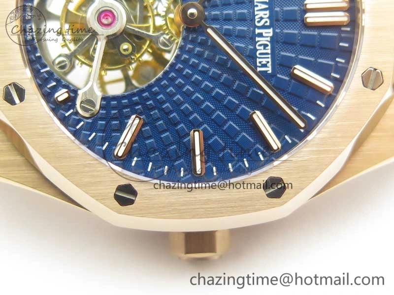 Royal Oak 41mm Tourbillon RG R8 Best Edition Blue Dial on RG Bracelet