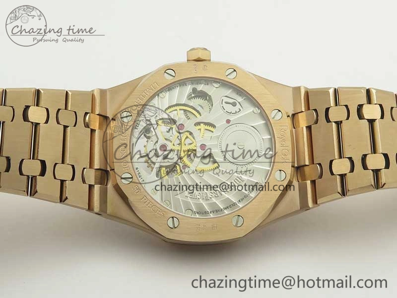 Royal Oak 41mm Tourbillon RG R8 Best Edition Blue Dial on RG Bracelet