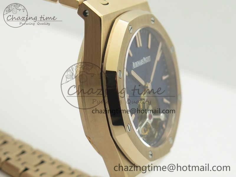 Royal Oak 41mm Tourbillon RG R8 Best Edition Blue Dial on RG Bracelet
