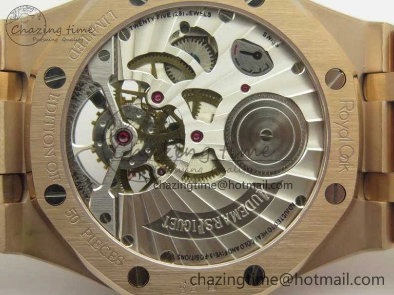 Royal Oak 41mm Tourbillon RG R8 Best Edition Blue Dial on RG Bracelet