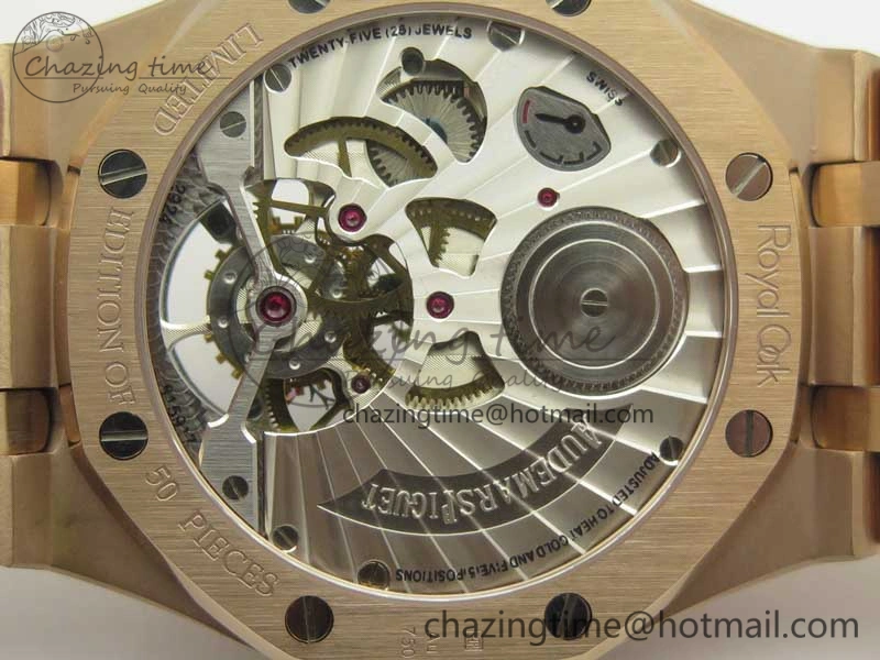 Royal Oak 41mm Tourbillon RG R8 Best Edition Blue Dial on RG Bracelet