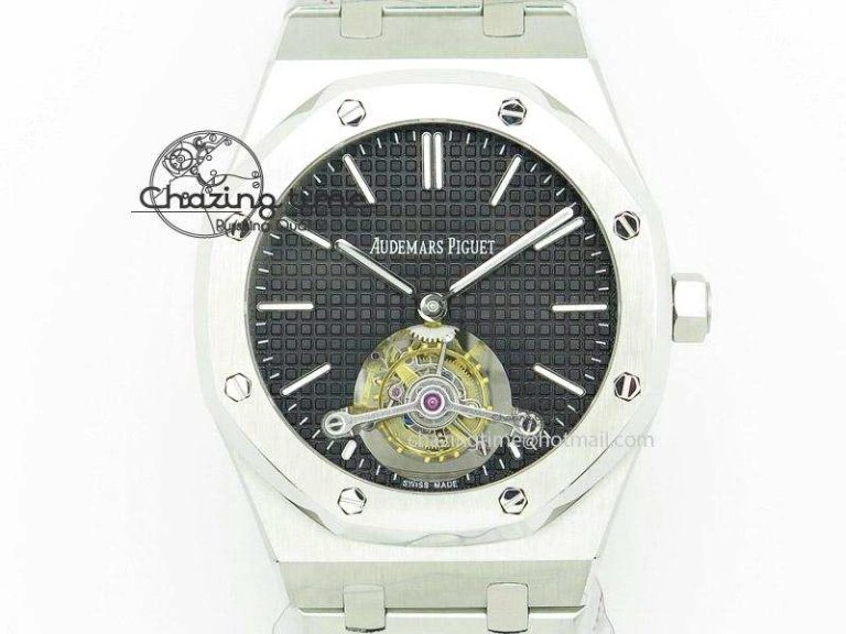 Royal Oak 41mm Tourbillon SS Black Dial on SS Bracelet