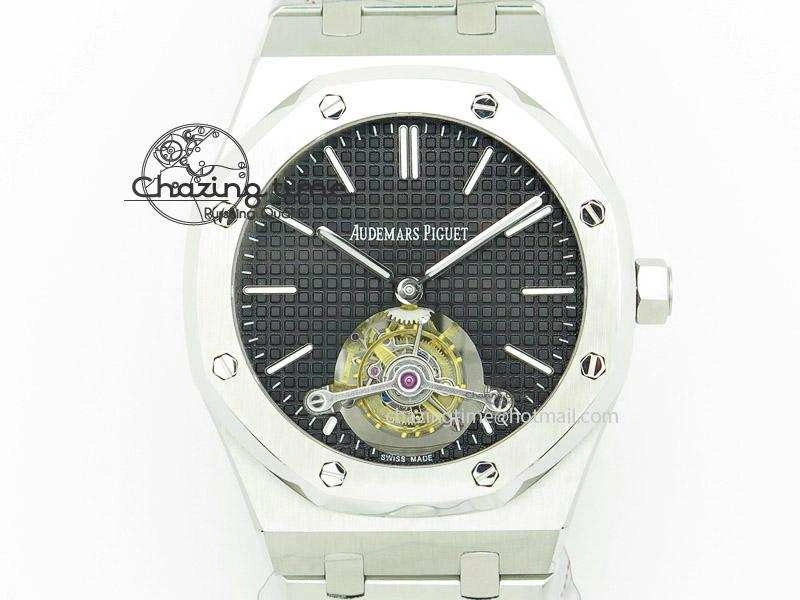 Royal Oak 41mm Tourbillon SS Black Dial on SS Bracelet