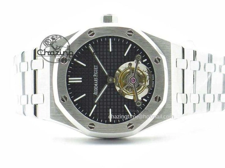 Royal Oak 41mm Tourbillon SS Black Dial on SS Bracelet