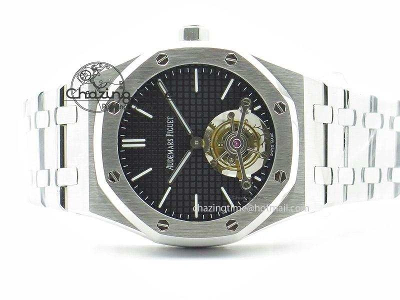 Royal Oak 41mm Tourbillon SS Black Dial on SS Bracelet