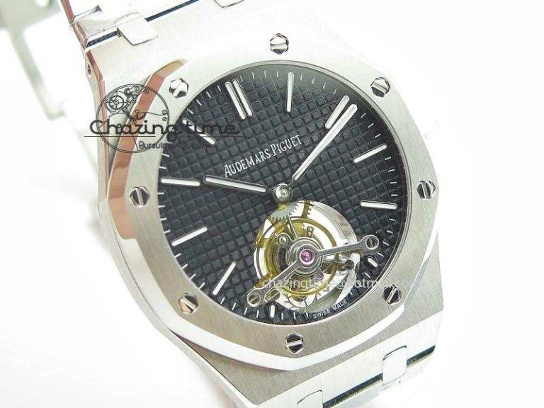Royal Oak 41mm Tourbillon SS Black Dial on SS Bracelet