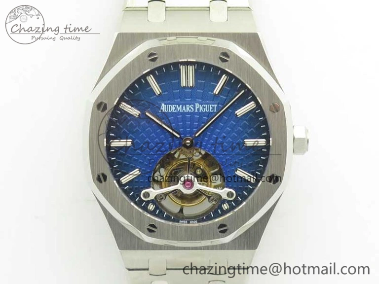 Royal Oak 41mm Tourbillon SS R8 Best Edition Blue Dial on SS Bracelet