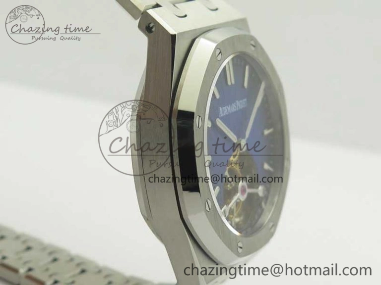 Royal Oak 41mm Tourbillon SS R8 Best Edition Blue Dial on SS Bracelet