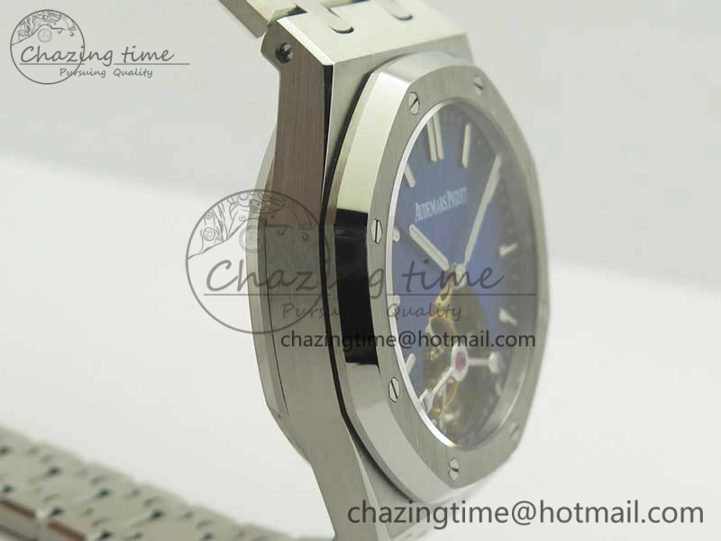 Royal Oak 41mm Tourbillon SS R8 Best Edition Blue Dial on SS Bracelet