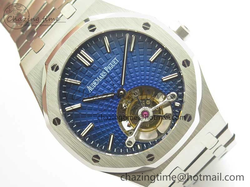 Royal Oak 41mm Tourbillon SS R8 Best Edition Blue Dial on SS Bracelet